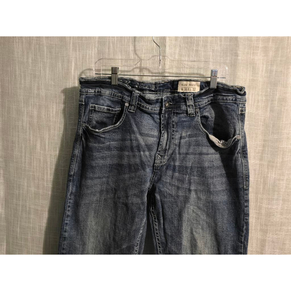Men's Axel Slim Boot Jeans Size 36x32 Blue Denim - Picture 4 of 9